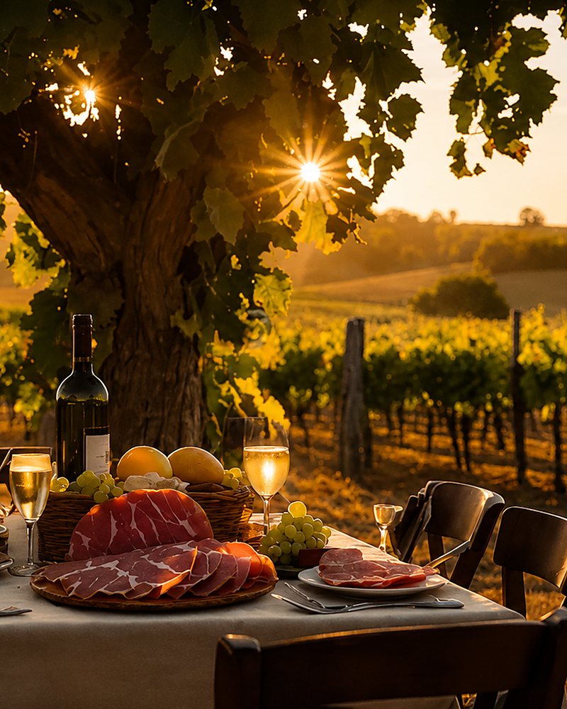 Vinhedos de Napa Valley ao entardecer
